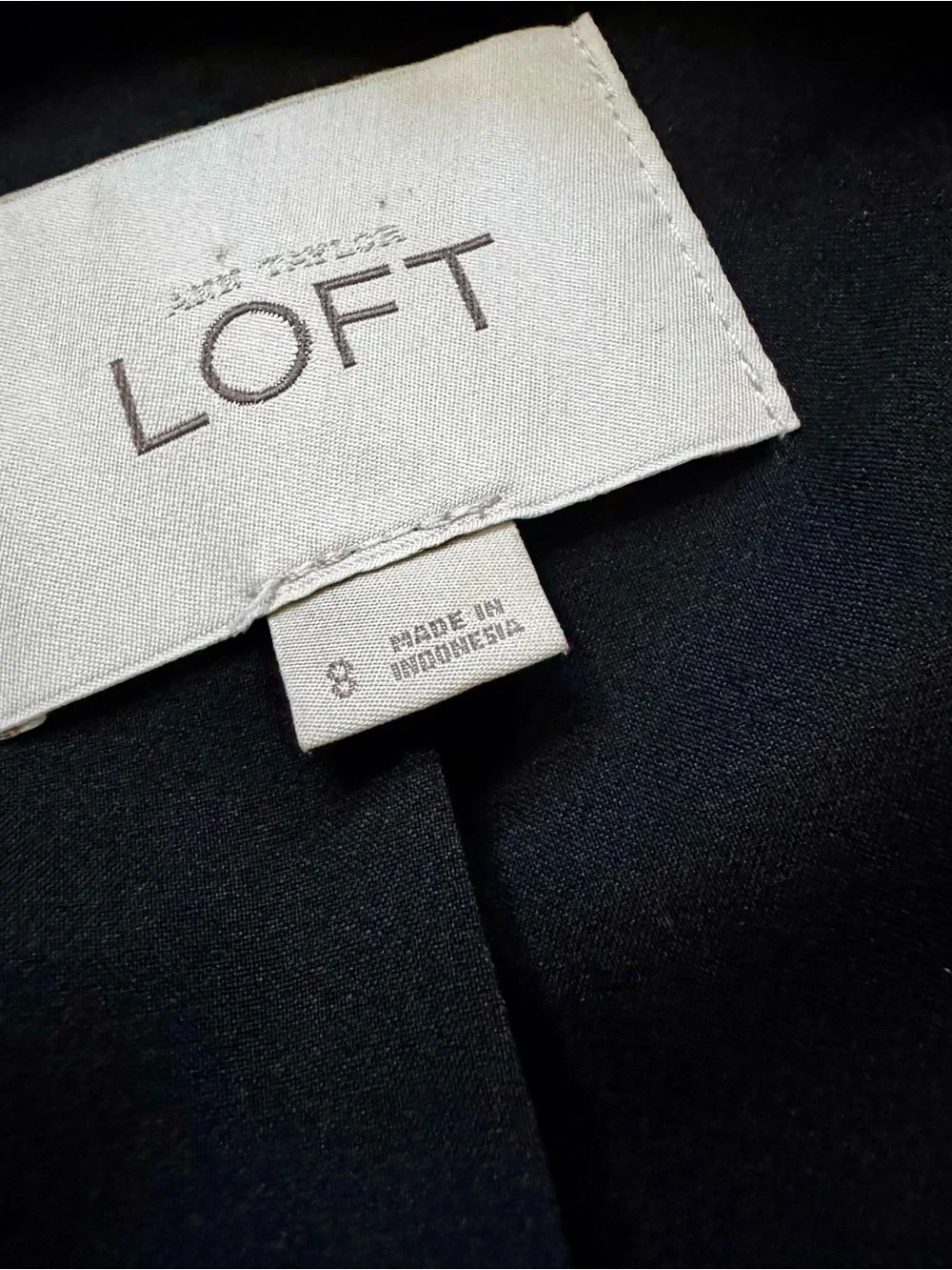 LOFT Black Women's Jacket with Minimalist Label